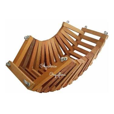 Imagem de Cachepot De Madeira - Cesto - Para Plantas E Orquídeas - Orquiflora