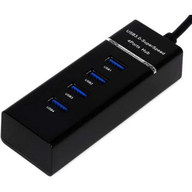 Imagem de Hub Usb 3.0 4 Portas Com Led Suporta Até 5 Gbps High Speed - Hi-Speed