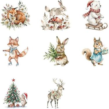 Imagem de Um pacote de 5 adesivos aleatórios de cristal multiadesivos para presentes de Natal/Halloween/aniversário (cada um contém 8 padrões)