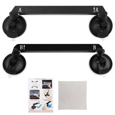 Imagem de Kakalote Suporte Starlink Mini ventosa para carro, pacote com 2 copos substituíveis Starlink Mini suporte para teto solar ou janelas de carros, com pano de limpeza (preto)