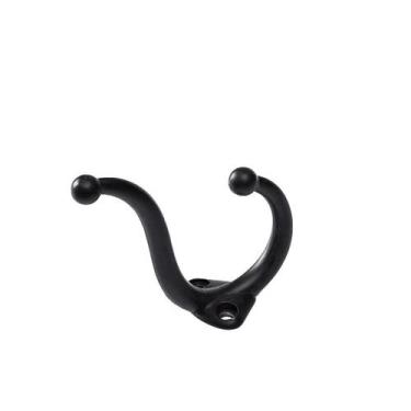 Imagem de Kit 100 Ganchos Cabides Duplos Preto - Telis Ferragens