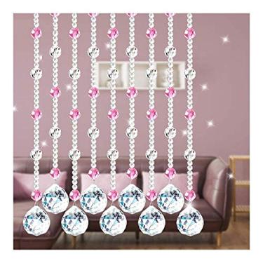 Imagem de Cortinas Contas Cortina Divisor de Quarto para Sala de Estar Quarto Decoração Cozinha Painel Personalização (Cor: B, Tamanho: 80 x 120 cm)