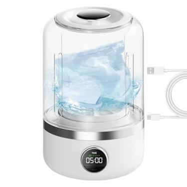 Imagem de Lavadora de roupas portátil – Máquina de lavar roupa de campismo | Modos de limpeza dupla portátil, máquina de lavar roupa íntima silenciosa para viagem, apartamento, acampamento, dormitório