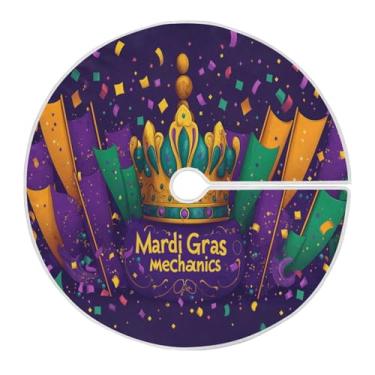 Imagem de Blueangle Saia de poliéster macio com coroa de carnaval de 90 cm para decoração de carnaval (216)