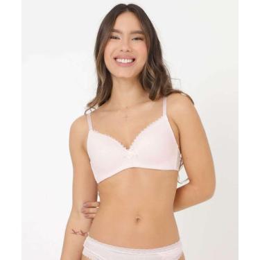 Imagem de Sutiã Com Base E Bojo Tule Flocado Marisa-16711, Rosa, 44