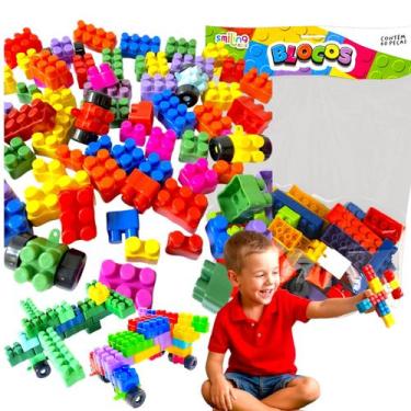 Imagem de Bloco De Montar e Desmontar Lego Didático Infantil para Criança intera