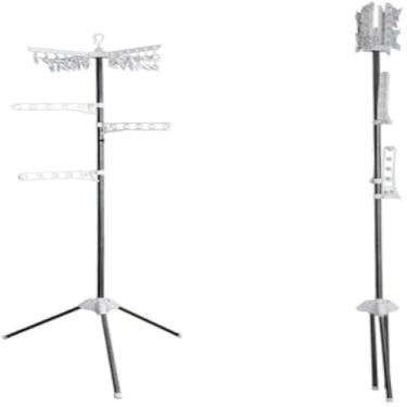 Imagem de Cabideiro articulado com bracos giratorios, para roupas pendurar, casa, funcional e branco