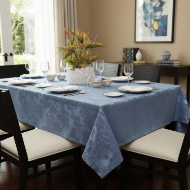 Imagem de Toalha de Mesa Madeira Retangular 160 x 320 Jacquard Mesa Grande Sitio Chacara