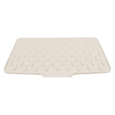 Imagem de Generic Tapete de secagem de pratos de silicone para balcão de cozinha, tapete de cozinha impermeável fácil de limpar, tapete de silicone, cabe sob escorredor de pratos 15,7 x 12,6 x 0,5 polegadas