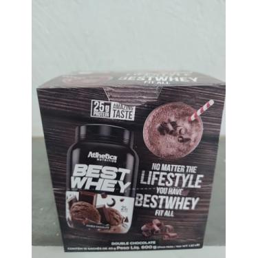 Imagem de DISPLAY BEST WHEY 15 SACHES DOUBLE CHOCOLATE - ATLHETICA