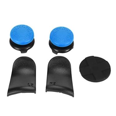 Imagem de KIMISS 5 Em 1 Polegar Stick Grip Chave Tampa do Joystick e Extensor de Gatilho L2/r2 para Controlador -controle e Conforto Aprimorados (Azul)