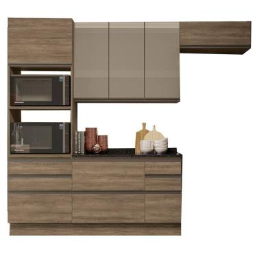 Imagem de Cozinha Modulada 5 Pecas  Mdp Maxxi Kappesberg Nogal Preto