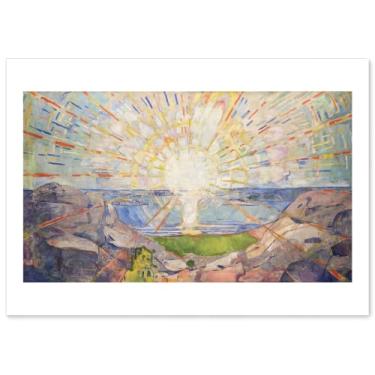 Imagem de 【Feito no Japão】Pôster Edvard Munch "The Sun" 16,53 polegadas × 11,175.3 cm (A3) Impressão em uma folha grossa de arte de parede de pintura de papel