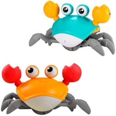 Imagem de Brinquedo Infantil Caranguejo Fujão aprendizado desenvolvimento motor c/sensor e com som música interativa para crianças