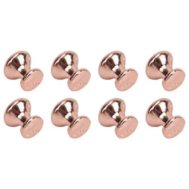 Imagem de Naroote Maçaneta de Metal Em Miniatura para Casa de Bonecas, Cabeça Redonda, Puxador para Bonecas Em Escala 1:12, 8 Peças, Estilo Simples, Maçaneta de Porta para Móveis, Armários (Bronze Roxo)