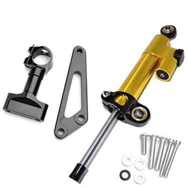 Imagem de AEHON Direção de amortecedor de motocicleta para CB600F Hornet CB 600 F Controle de segurança estabilizador com suporte de montagem (modelo 5)