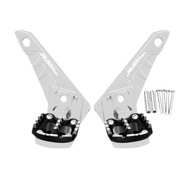 Imagem de Anti-derrapante CNC Pedal Traseiro Descanso De Pé Dobrável Apoios De Pés Passageiro Footpegs Para XADV 750 Xadv750 2021 2022 2023(Silver Black)