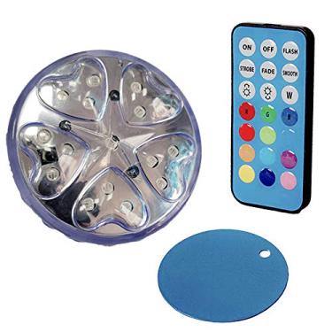 Imagem de Luz submersível para piscina com dimmer e controle remoto IR LEDs 13 cores 4 modos de iluminação Lâmpada lago fontana IP68 Decoração subaquática festa