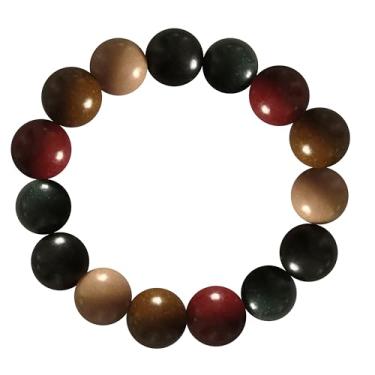 Imagem de QEENQEEU Pulseira de cura para alívio da ansiedade, pulseira de chacra, pulseiras com contas, presentes de alívio de estresse para mulheres, homens, Medium, Plantas naturais, Sem Pedra Preciosa