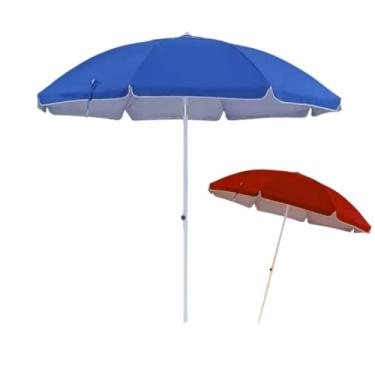 Imagem de Guarda-Sol Gigante 2,40m para Praia e Piscina | Respirável com Proteção UV | Aço Reforçado com Bolsa(Bordô)