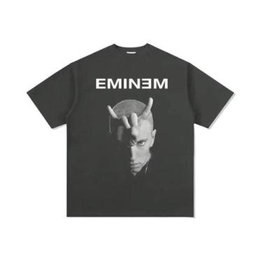 Imagem de Camiseta Unissex Eminem Rapper Hip Hop, Estilo Solto, Moda De Verão Pa