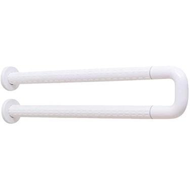 Imagem de Toalheiro de alça de banho, alça de segurança em U, barra de apoio de banheiro antiderrapante de aço inoxidável para segurança, suporte de corrimão de tubo duplo, toalheiro