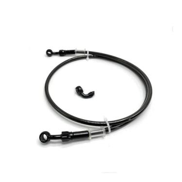 Imagem de Tsinesla Linha de mangueira de óleo de freio para ATV Pit Dirt Street Racing Bike com rotação de 360 graus Banjo Mangueira de freio de motocicleta Linha de freio trançada de aço inoxidável Linha de