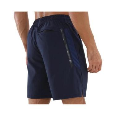 Imagem de Bermuda Masculina Leve Para Corrida Com Bolsos Com Zíper De 7 Polegada