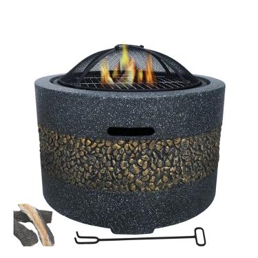 Imagem de Fogão de churrasco braseiro ao ar livre fogão de carvão braseiro de carvão fogão doméstico aquecimento externo fogão de churrasco (cor: preto fosco tamanho: 58,8 x 35 cm) (preto 55,5 x 55,5 x 46 cm)