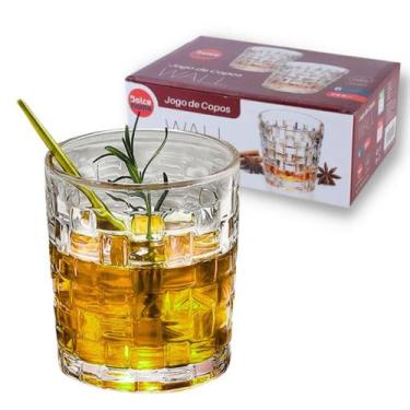 Imagem de Copo Baixo De Whisky Wall Vidro Drink Luxo 263mL 4 Unidades DOLCE HOME