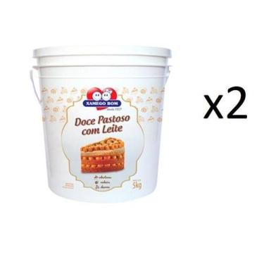Imagem de Kit 2 Un Doce Pastoso Com Leite Xamego Bom Pote De 5Kg