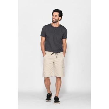 Imagem de Bermuda Macaw 7815 Bege Elástico Sarja F075, Bege, P