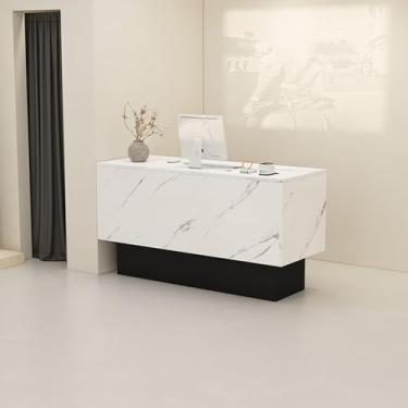 Imagem de Recepção de recepção, recepção, balcão de check-out, balcão de recepção com balcão, mesa de recepção pequena, balcão de loja, mesa de recepção em pé, recepção pequena, caixa de varejo