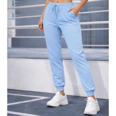 Imagem de Calça Feminina Jogger Importada Dry Fit Com Elastano Esportiva Fitness
