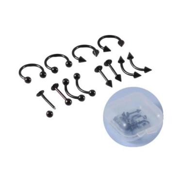 Imagem de Conjunto De Joias Para Piercing De Orelha, Nariz, Sobrancelha E Labret
