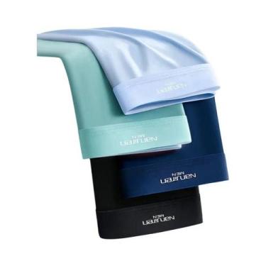 Imagem de Cuecas Boxer Masculinas De Seda Gelada 4 Peças Respiráveis Finas Sensu