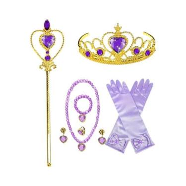 Imagem de Peruca E Coroa De Fantasia De Halloween Da Princesa Rapunzel, Acessóri
