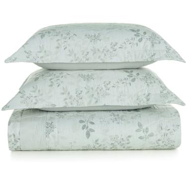 Imagem de Jogo de Colcha Karsten Acacia 160 Fios 3 Peças Queen Cinza