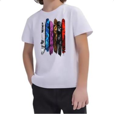 Imagem de Camiseta Infantil Jiu-Jitsu animais faixas - Alearts, 4
