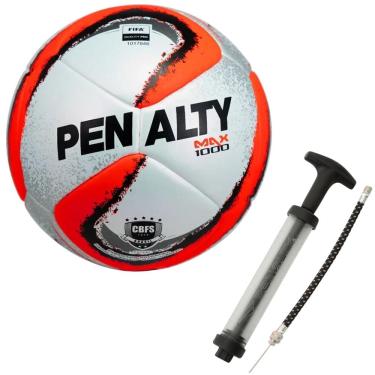 Imagem de Kit 01 Bola De Futsal Penalty Max 1000 XXIV Oficial CBFS Selo FIFA + 01 Bomba De Ar Penalty