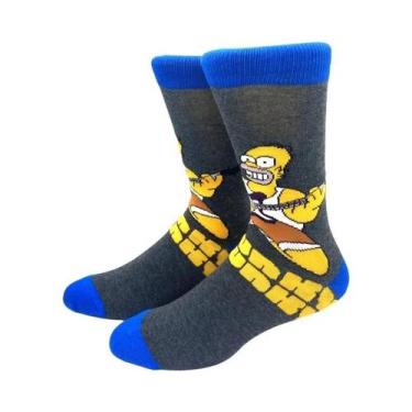 Imagem de Meias De Skate Unissex De Algodão Com Estampa De Anime Harajuku, Meias