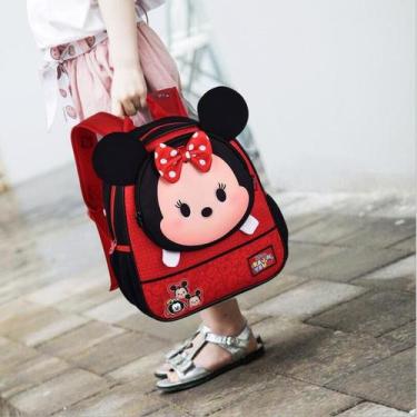 Imagem de Mochila Infantil Mickey Minnie de Costas Escolar Resistente Crianças C