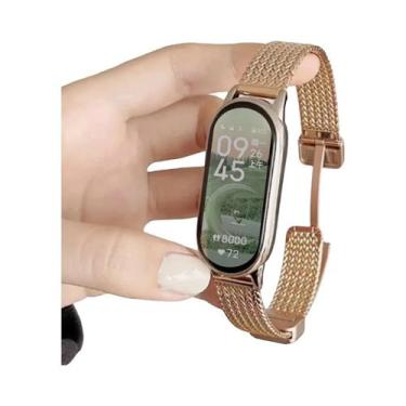 Imagem de Pulseira Magnética De Aço Inoxidável Para Xiaomi Mi Band 10 9 8 NFC Ac