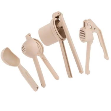 Imagem de Kit Utensílios de Cozinha de Aluminio Creme Weck