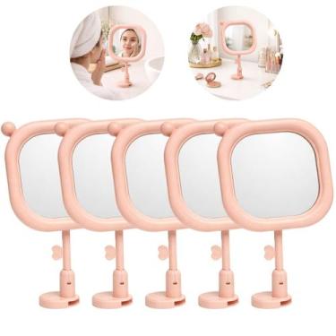 Imagem de 5 Espelhos de Parede Regulável Articulado com Adesivo - Saz, Rosa