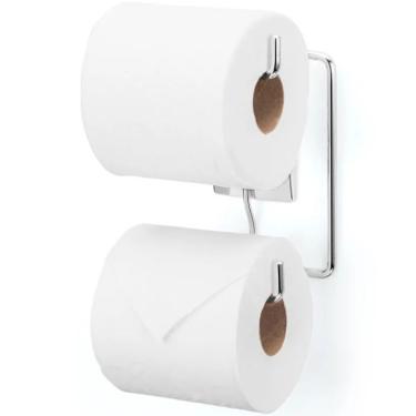 Imagem de Porta Rolo de Papel Higiênico com Adesivo Duplo Face Preto Arthi