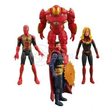 Imagem de Kit de Bonecos Vingadores End Game 20 com 4 Personagens em Vinyl 15CM para Colecionador...