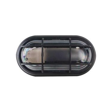 Imagem de Luminária Tartaruga Led 40W para Uso Interno Ou Externo com Grade Difusor Policarbonato Preto OPL
