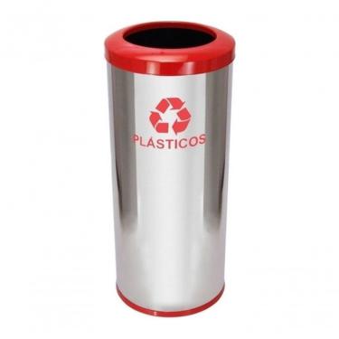 Imagem de Lixeira em Inox com Aro Aço Inox com Acabamento Polido Design Funcional Inox Higipack