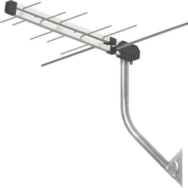 Imagem de Kit Antena Externa Digital Proeletronic PROHD-3610 para Recepção de TV VHF UHF FM HDTV com Mastro e Cabo 12M